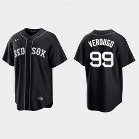 Boston Red Sox Alex Verdugo 2021 All Black Fashion Replica Jersey - Black White