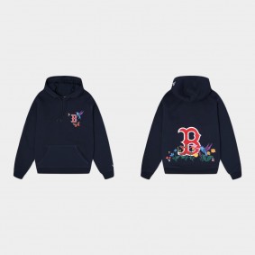 Boston Red Sox Navy Blooming Hoodie