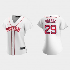 Women Boston Red Sox Bobby Dalbec White 2021 Patriots' Day Replica Jersey