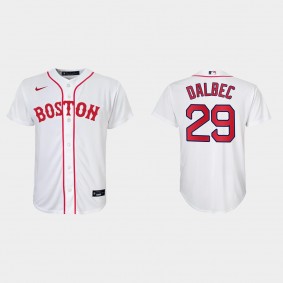 Youth Boston Red Sox #29 Bobby Dalbec White 2021 Patriots' Day Replica Jersey