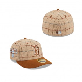 Boston Red Sox Herringbone Check Low Profile 59FIFTY Fitted Hat