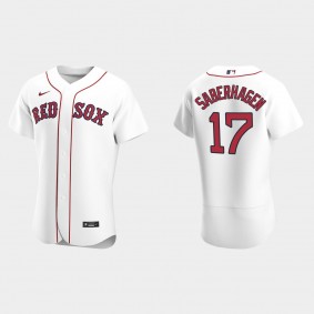 Men's Boston Red Sox Bret Saberhagen White Authentic Retired Player Jersey