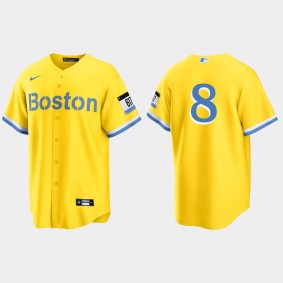 Boston Red Sox #8 Carl Yastrzemski 2021 City Connect Replica Jersey - Gold Light Blue