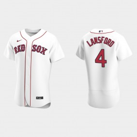 Men's Boston Red Sox Carney Lansford White Authentic Retired Player Jersey