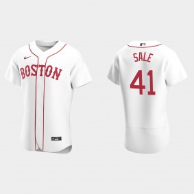 Chris Sale #41 Boston Red Sox White Authentic 2020 Alternate Jersey