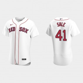 Chris Sale #41 Boston Red Sox White Authentic 2020 Home Jersey