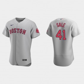 Chris Sale #41 Boston Red Sox Gray Authentic Road Jersey