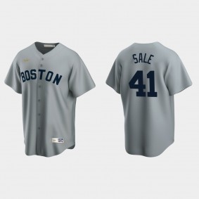 Men's Chris Sale Boston Red Sox Cooperstown Collection Road Jersey - Gray