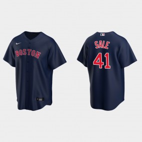 Youth #41 Chris Sale Boston Red Sox Navy Replica Alternate Jersey