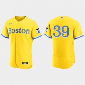 Christian Arroyo Boston Red Sox 2021 City Connect Authentic Jersey - Gold Light Blue