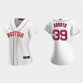 Women Boston Red Sox Christian Arroyo White 2021 Patriots' Day Replica Jersey