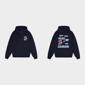 Boston Red Sox Navy Clouds Pullover Hoodie