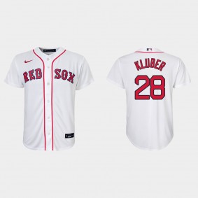 Youth Boston Red Sox Corey Kluber White Replica Home Jersey