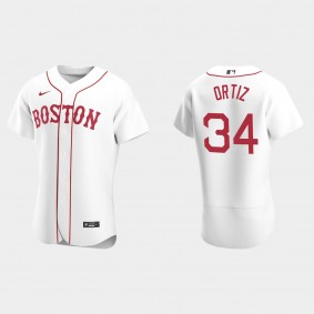 David Ortiz #34 Boston Red Sox White Authentic 2020 Alternate Jersey