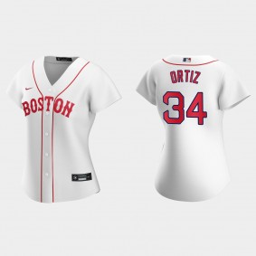 Women Boston Red Sox David Ortiz White 2021 Patriots' Day Replica Jersey