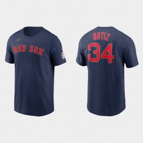 Men's Boston Red Sox David Ortiz Navy Name Number T-Shirt