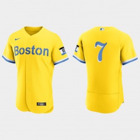 Dom DiMaggio Boston Red Sox 2021 City Connect Authentic Jersey - Gold Light Blue