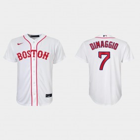 Youth Boston Red Sox #7 Dom DiMaggio White 2021 Patriots' Day Replica Jersey