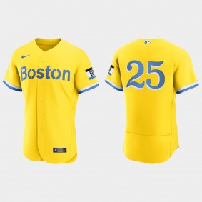 Don Baylor Boston Red Sox 2021 City Connect Authentic Jersey - Gold Light Blue