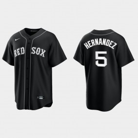 Boston Red Sox Enrique Hernandez 2021 All Black Fashion Replica Jersey - Black White