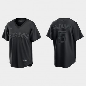 Boston Red Sox Enrique Hernandez Pitch Black Fashion Replica Jersey - Black