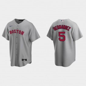 Boston Red Sox #5 Enrique Hernandez Replica Road Jersey - Gray