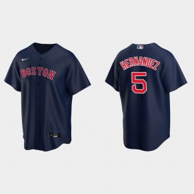 Boston Red Sox #5 Enrique Hernandez Replica Alternate Jersey - Navy