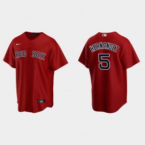 Boston Red Sox #5 Enrique Hernandez Replica Alternate Jersey - Red