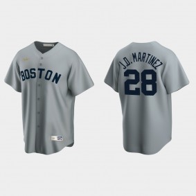 Men's J.D. Martinez Boston Red Sox Cooperstown Collection Road Jersey - Gray