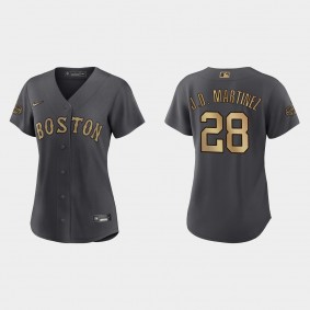 Women Boston Red Sox J.D. Martinez Charcoal 2022 MLB All-Star Game Replica Jersey