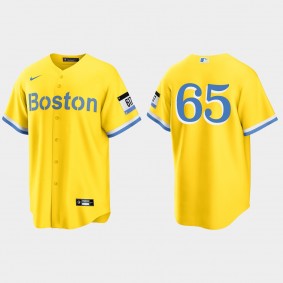 Boston Red Sox James Paxton 2021 City Connect Replica Jersey - Gold Light Blue