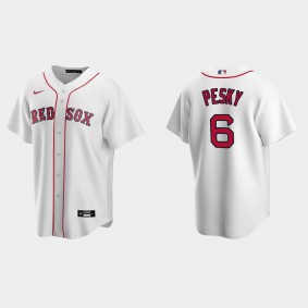 Men's Boston Red Sox Johnny Pesky White Replica Retired Player Jersey