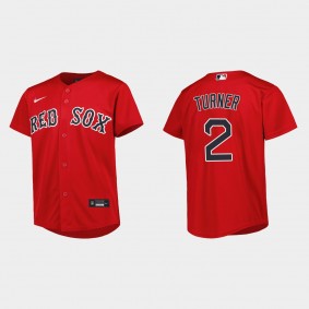 Youth Boston Red Sox Justin Turner Red Replica Alternate Jersey