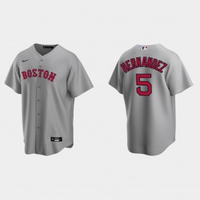 Boston Red Sox Kike Hernandez Replica Road Jersey - Gray