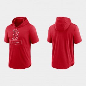 Boston Red Sox Red Logo Lockup Short-Sleeved Pullover Hoodie