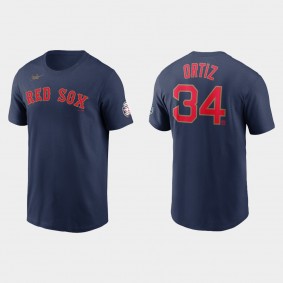 Men's Boston Red Sox David Ortiz Navy 2022 Baseball Hall of Fame Induction Name & Number T-Shirt