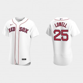 Men's Boston Red Sox Mike Lowell White Authentic Retired Player Jersey