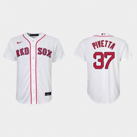 Youth Boston Red Sox #37 Nick Pivetta White Replica Home Jersey