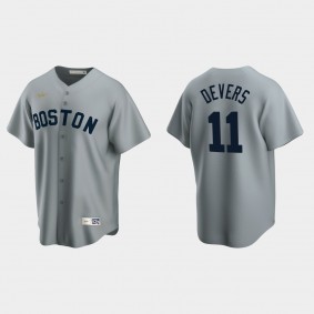 Men's Rafael Devers Boston Red Sox Cooperstown Collection Road Jersey - Gray