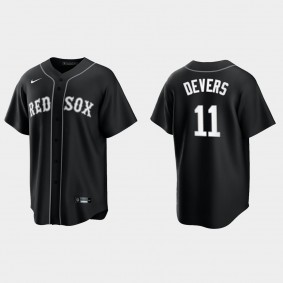 Boston Red Sox Rafael Devers 2021 All Black Fashion Replica Jersey - Black White