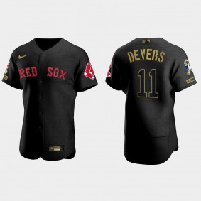 Rafael Devers Boston Red Sox 2021 Salute to Service Jersey - All Black