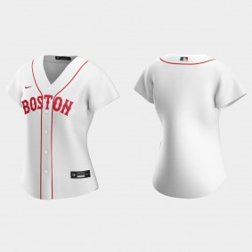 Women Boston Red Sox White 2021 Patriots' Day Replica Jersey