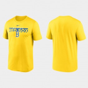 Men's Boston Red Sox Yellow 2022 City Connect Legend T-Shirt