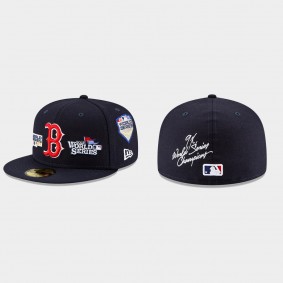 Men's Boston Red Sox 9x World Series Champions Navy 59FIFTY Fitted Hat