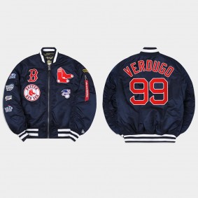 Boston Red Sox Alex Verdugo Navy Alpha Industries Jacket