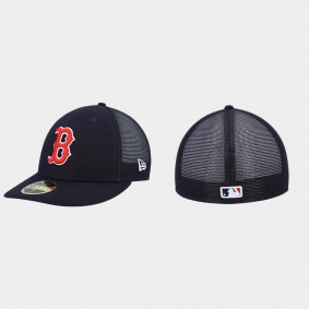 Men's Boston Red Sox Authentic Collection Navy Mesh Back Low Profile Fitted Hat