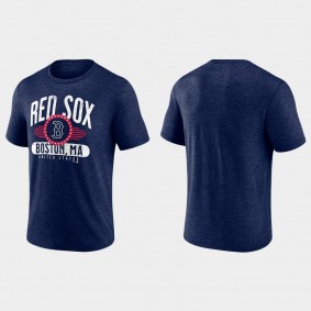 Men's Boston Red Sox Navy Badge of Honor Tri-Blend T-Shirt