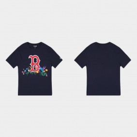 Men's Boston Red Sox Navy Blooming T-Shirt