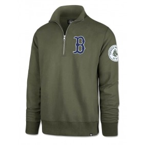 Boston Red Sox Green Borderland Quarter-Zip Pullover Sweatshirt