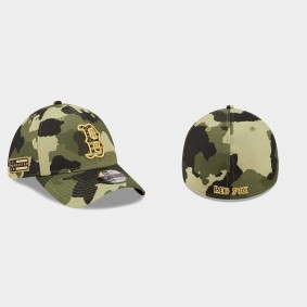 Men's Boston Red Sox 2022 Armed Forces Day Camo 39THIRTY Flex Hat